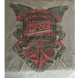Omni Explosives Gray Short Sleeve T-Shirt Size XL